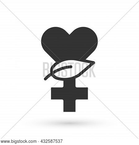 Grey Ethnoscience Icon Isolated On White Background. Gardening, Ethnoscience And Organic Concept. Ve