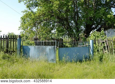 Beautiful Old Gate From Abandoned House In Village