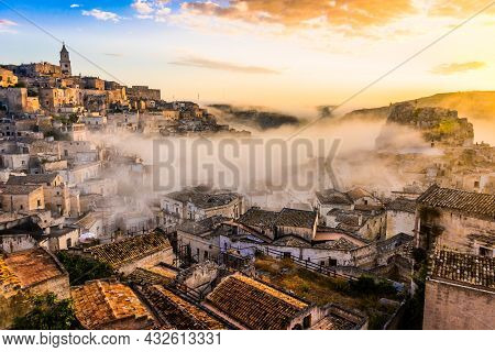 Panoramic View Of Matera, Basilicata, Italy