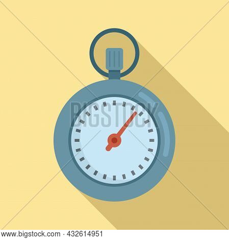 Stopclock Icon Flat Vector. Stopwatch Clock. Watch Timer