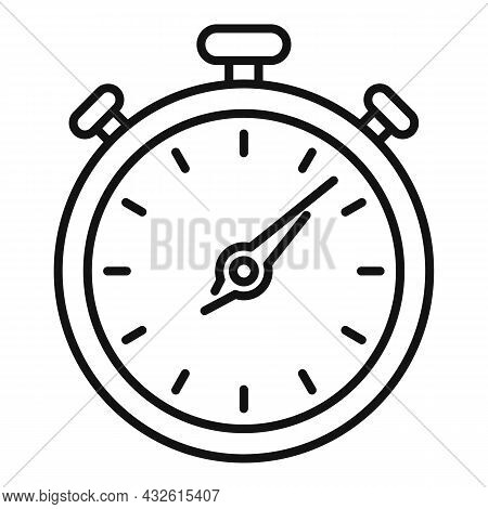 Quick Stopwatch Icon Outline Vector. Stop Watch. Clock Timer