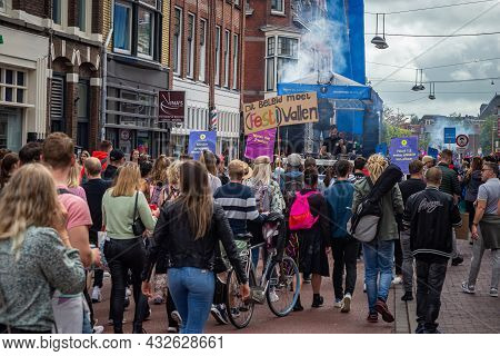 11 September 2021, Leiden , Netherlands, Unmute Us. Event Sector To Protest Against Covid Policy Acr