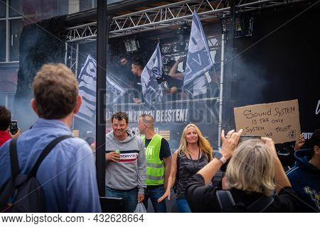 11 September 2021, Leiden , Netherlands, Unmute Us. Event Sector To Protest Against Covid Policy Acr