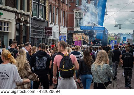 11 September 2021, Leiden , Netherlands, Unmute Us. Event Sector To Protest Against Covid Policy Acr