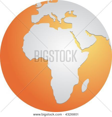 Glóbus Afrika