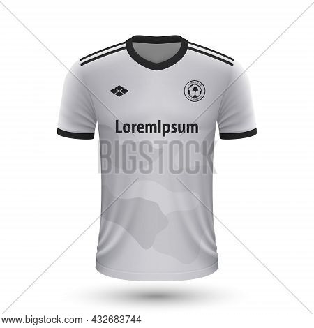 Realistic Soccer Shirt Legia 2022, Jersey Template For Football Kit. Vector Illustration