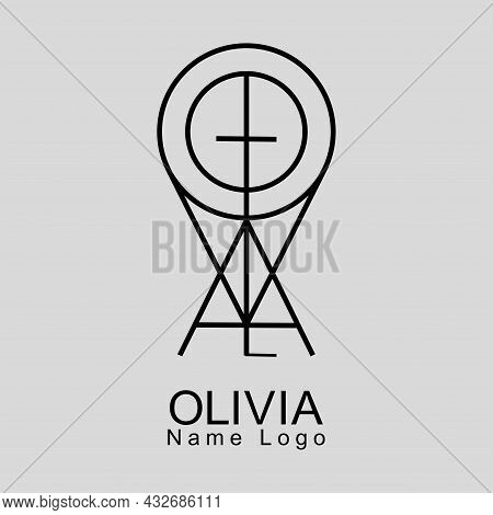 Olivia Name Logo Modern Illustration Creative Name Logo Design