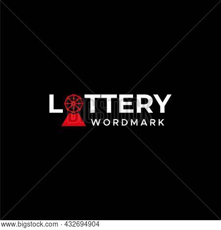 Wordmark Design About Lottery On Dark Background.
Eps 10, Vector.