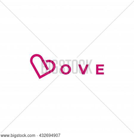 Unique And Clean Wordmark Logo About Letter L And Love.
Eps 10, Vector.