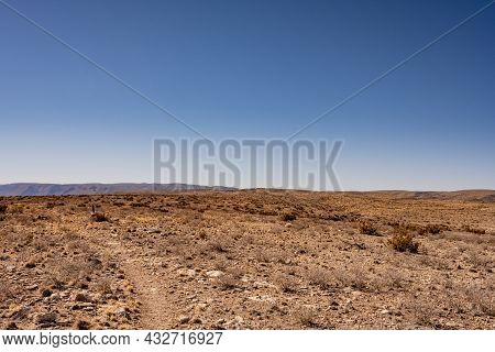Sparse Trail Above The Ground In Carlsbad Caverns National Park