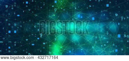 Futuristic Digital Technology Vector Background. Cyber Attack, Ransomware, Malware, Scareware Concep