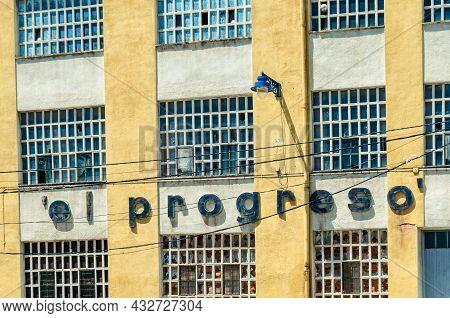 Santona, Spain - July 4, 2021: View Of An Old Fish Canning Factory In The Village Of Santona, Known