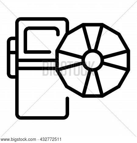 Umbrella Deckchair Icon Outline Vector. Deck Chair. Longue Chaise