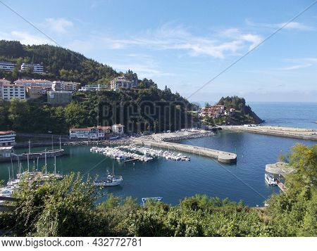 Beach Of The Municipality Of Motrico, In The Basque Country, North Of Spain. Located Next To The Can