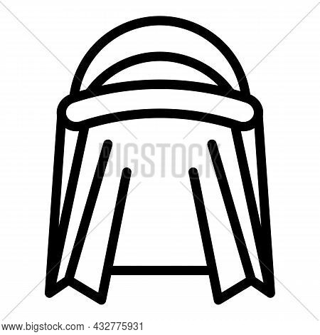 Arabic Turban Icon Outline Vector. Indian Pagdi. Pagdi Hat