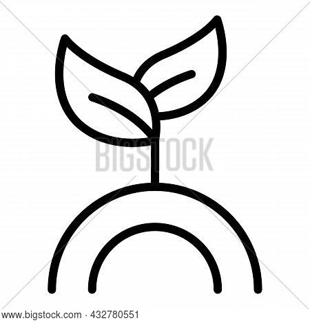 Eco Energy Icon Outline Vector. Earth Ecology. Recycle Power