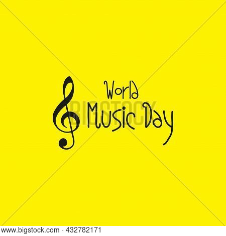 World Music Day With Yellow Base Color