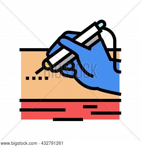 Laser Surgery Device Color Icon Vector. Laser Surgery Device Sign. Isolated Symbol Illustration