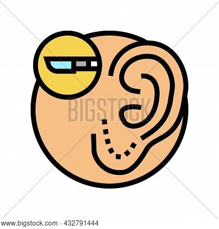 Ear Surgery Color Icon Vector. Ear Surgery Sign. Isolated Symbol Illustration