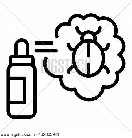 Bug Spray Icon Outline Vector. Control Pest. Poison Insect