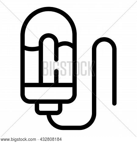Menstrual Tampon Icon Outline Vector. Female Menstruation. Cycle Period