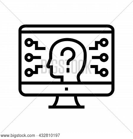 Encrypt Security System Line Icon Vector. Encrypt Security System Sign. Isolated Contour Symbol Blac