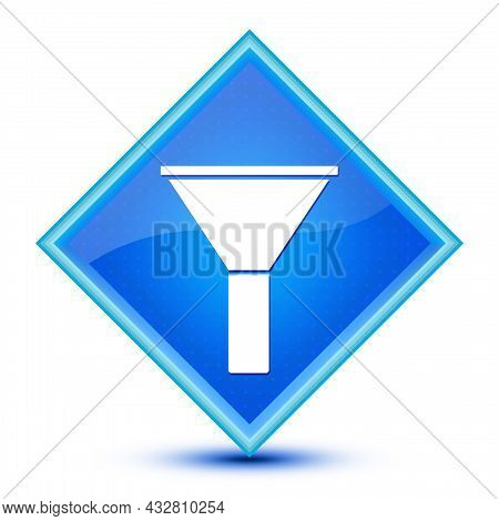 Filter Icon Isolated On Special Blue Diamond Button Illustration