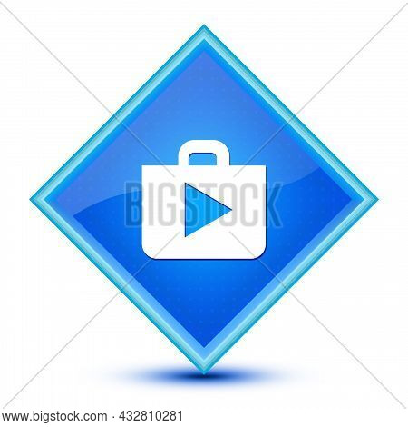 Shop Icon Isolated On Special Blue Diamond Button Illustration