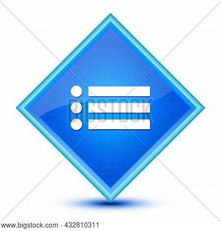 List Icon Isolated On Special Blue Diamond Button Illustration