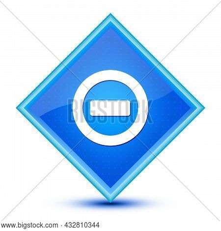 Error Icon Isolated On Special Blue Diamond Button Illustration