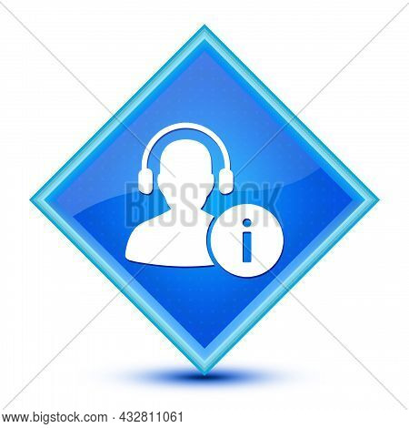 Help Desk Icon Isolated On Special Blue Diamond Button Abstract Illustration