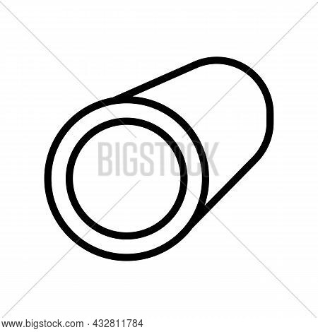 Pipe Metal Profile Line Icon Vector. Pipe Metal Profile Sign. Isolated Contour Symbol Black Illustra
