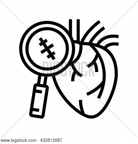 Heart Surgery Line Icon Vector. Heart Surgery Sign. Isolated Contour Symbol Black Illustration