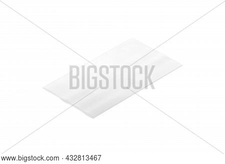 Blank White Rectangle Interior Carpet Mockup, Side View, 3d Rendering. Empty Fabric Floor Covering S