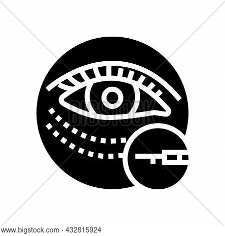 Eye Surgery Glyph Icon Vector. Eye Surgery Sign. Isolated Contour Symbol Black Illustration