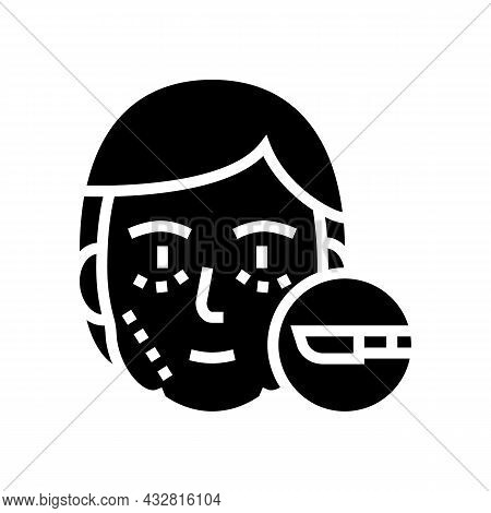 Plastic Surgery Glyph Icon Vector. Plastic Surgery Sign. Isolated Contour Symbol Black Illustration