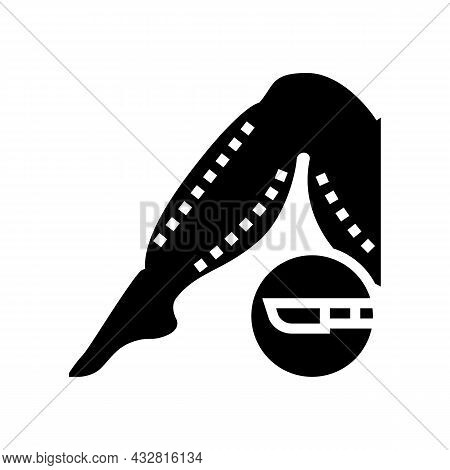 Leg Plastic Surgery Glyph Icon Vector. Leg Plastic Surgery Sign. Isolated Contour Symbol Black Illus