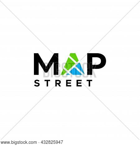 A Simple And Attractive Wordmark Logo About Maps And Roads.
Eps 10, Vector.