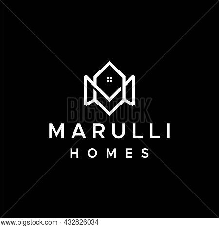 Simple And Clean Logo About Homes Real Estate And Letter M.
Eps 10, Vector.