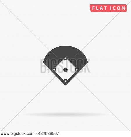 Baseball Field Flat Vector Icon. Hand Drawn Style Design Illustrations.