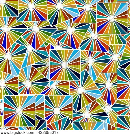 Seamless Background, Square Spector, Abstraction. Texture For Design. Illustration.