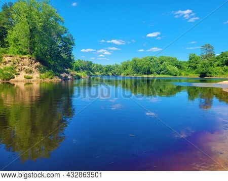 Eau Claire River At Harstad Park Near Augusta And Eau Claire Wisconsin.