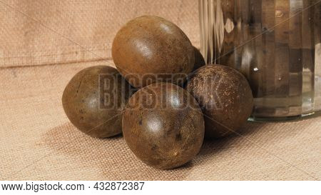 Monk Fruit Or Luo Han Guo. Dried Fruits For Healthy Sweetener Drink.