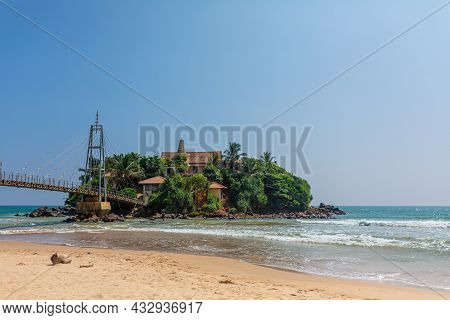 A Small Island Near The Beach By The Ocean. Colombo, Sri Lanka - 02.03.2018