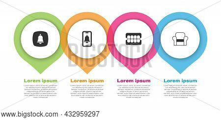 Set Emergency Phone Call, , False Jaw And Armchair. Business Infographic Template. Vector
