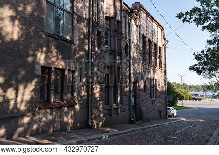 Vyborg, Russia - August 29, 2021: Building Of Home Of The Hackman & Co Trading Company In North Mode