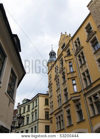 Riga , Latvia. Typical architectural details