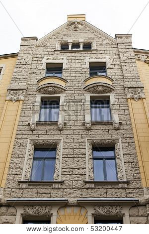 Riga , Latvia. Typical architectural details