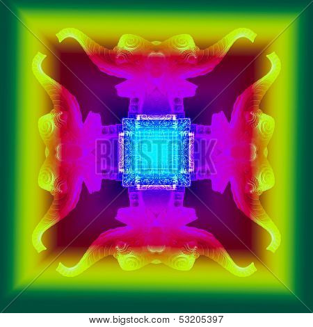 Background Of Beautiful Elephant Statue For Indian Rangoli  Festival