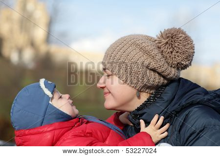 Happy Woman With Her Son